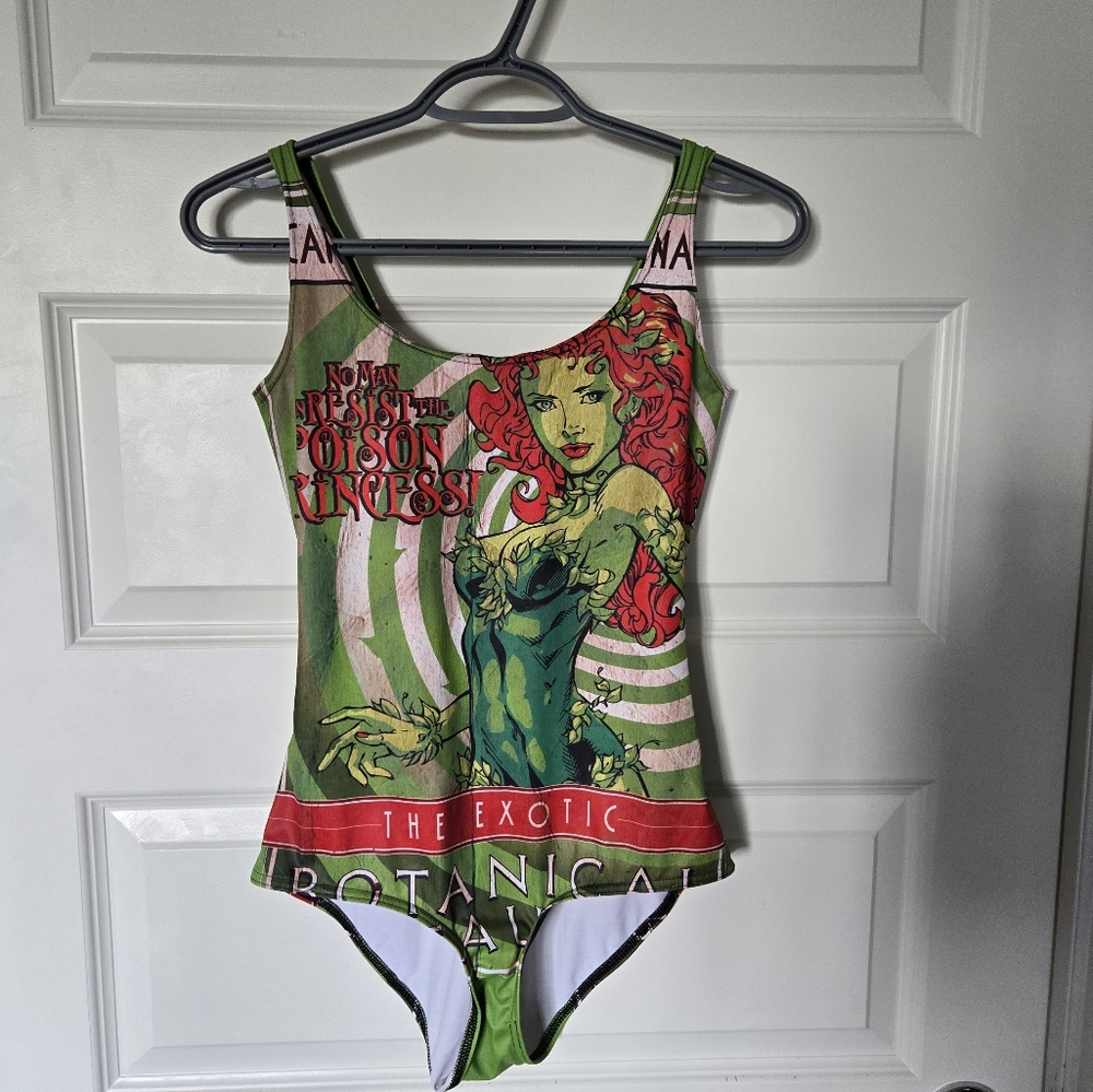 Green and Red Graphic Swimsuit